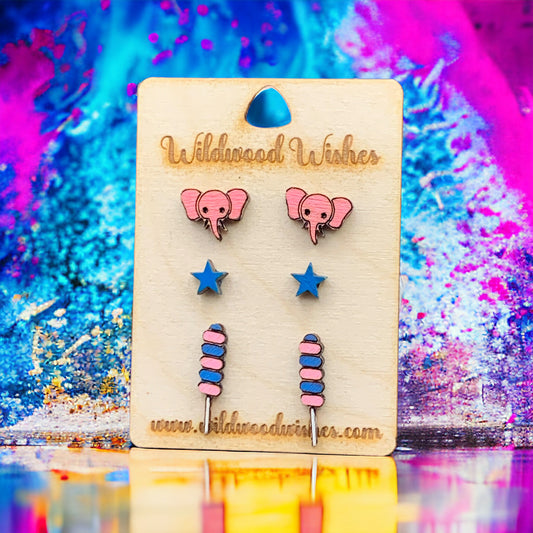 Circus Earring Set - 3 Pack Stud Earrings