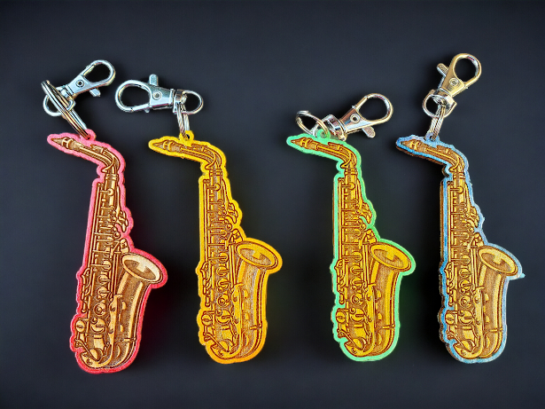 Wooden Instrument Keychain - Woodwinds