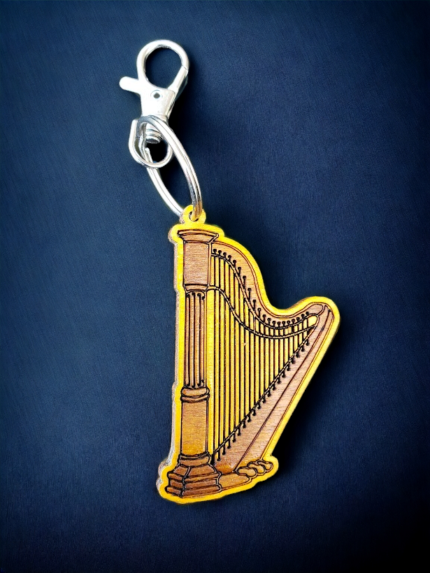 Wooden Instrument Keychain - Percussion