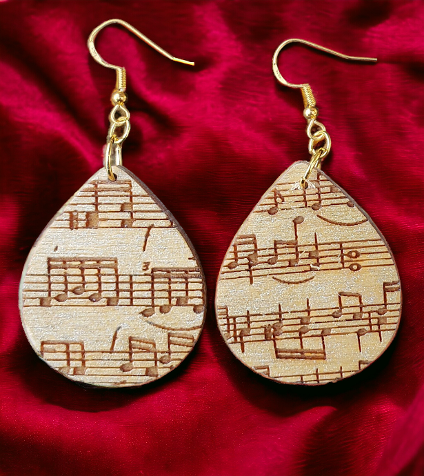 Sheet Music Dangling Earrings