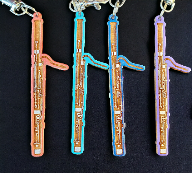 Wooden Instrument Keychain - Woodwinds