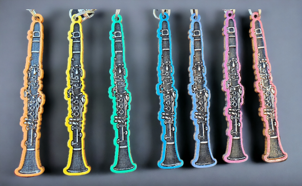 Wooden Instrument Keychain - Woodwinds