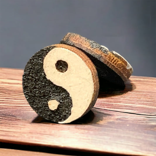 Yin Yang Earring Studs, Faux Gauges/Plugs