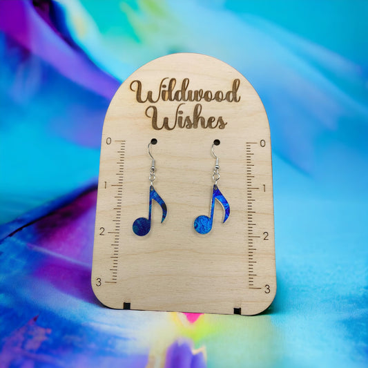 Metallic Swirl - Musical Notation Earrings