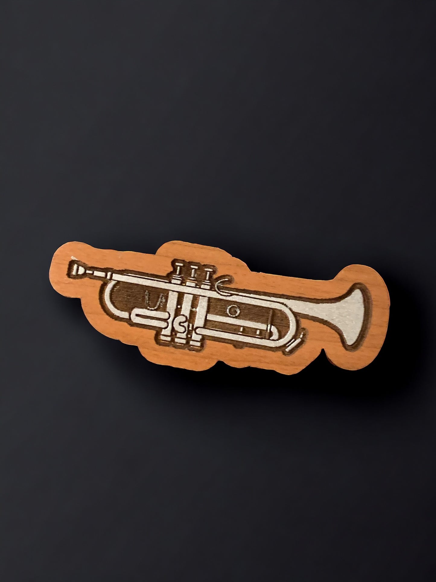 Wooden Instrument Keychain - Brass