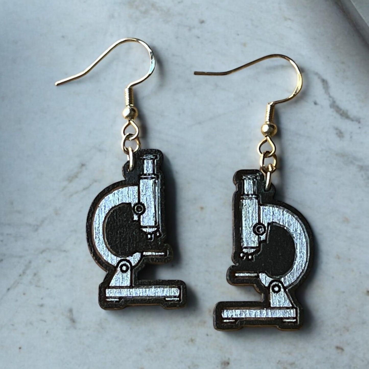 Microscope Dangling Earrings