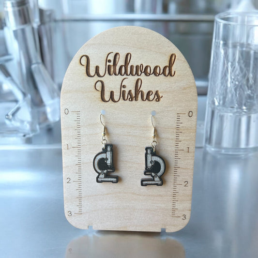 Microscope Dangling Earrings