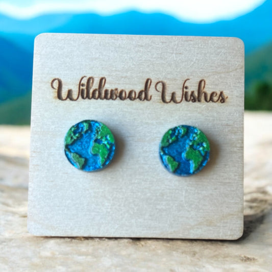 Earth Globe Earrings