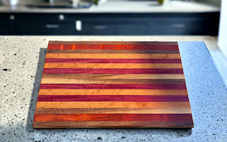 Hardwood Cutting Board, Exotic Hard Wood Striped