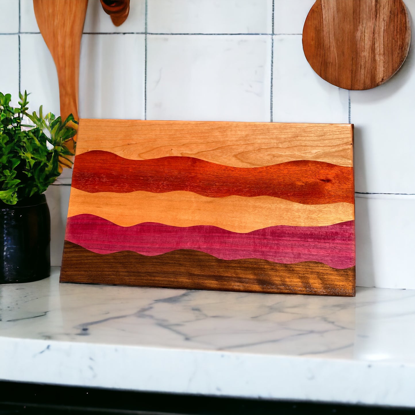 Custom Mountain Landscape Cutting Board, Large