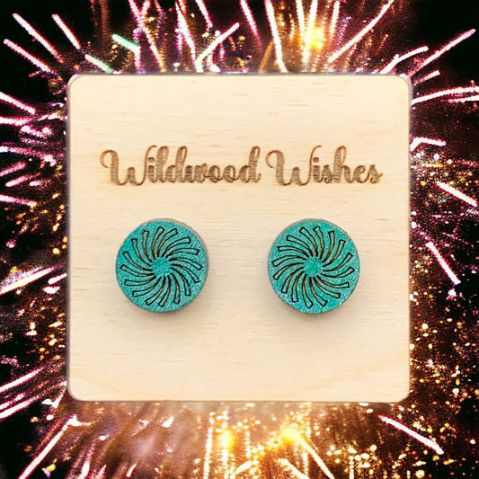 Fireworks Geometric Stud Earring, Faux Gauge/Plugs