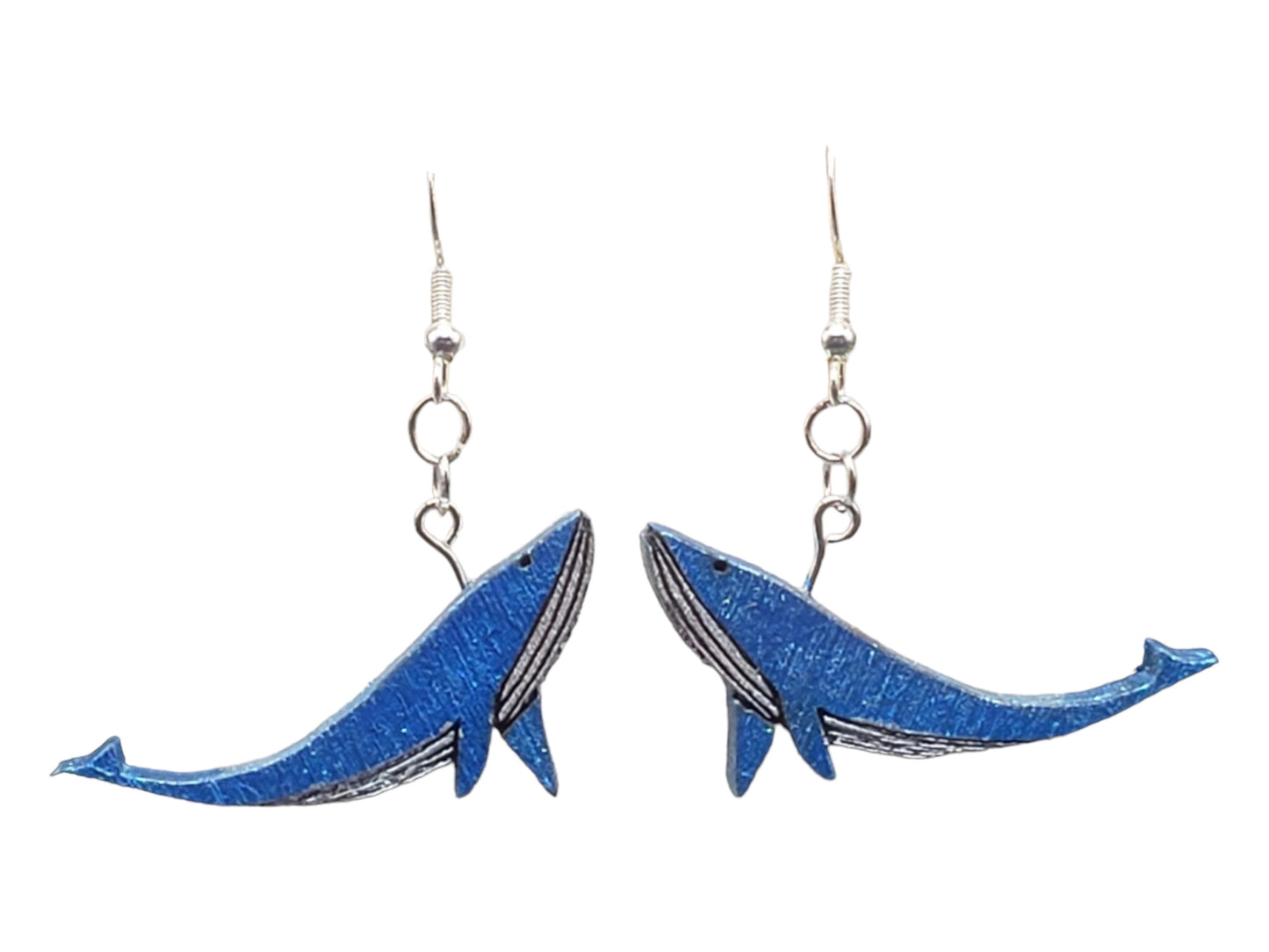 Blue Whale Dangling Earrings