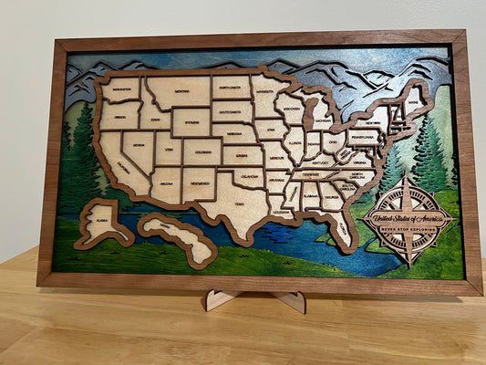 U.S. States Travel Map