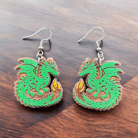 Fire Breathing Dragons Earrings