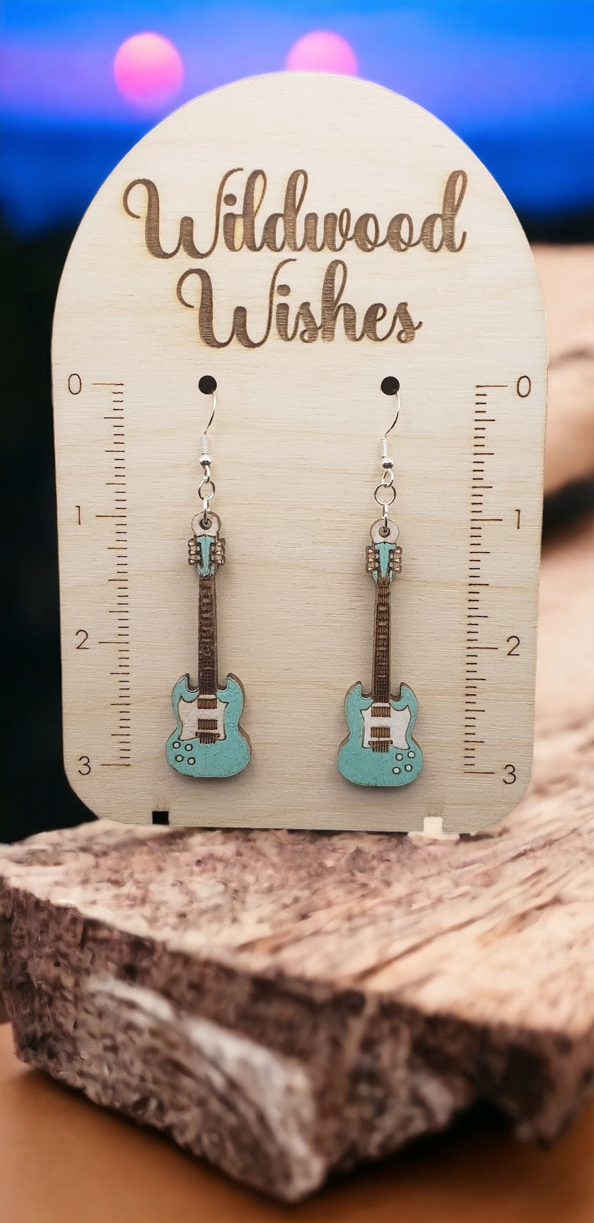 Strat Electric Guitar Dangling Earrings