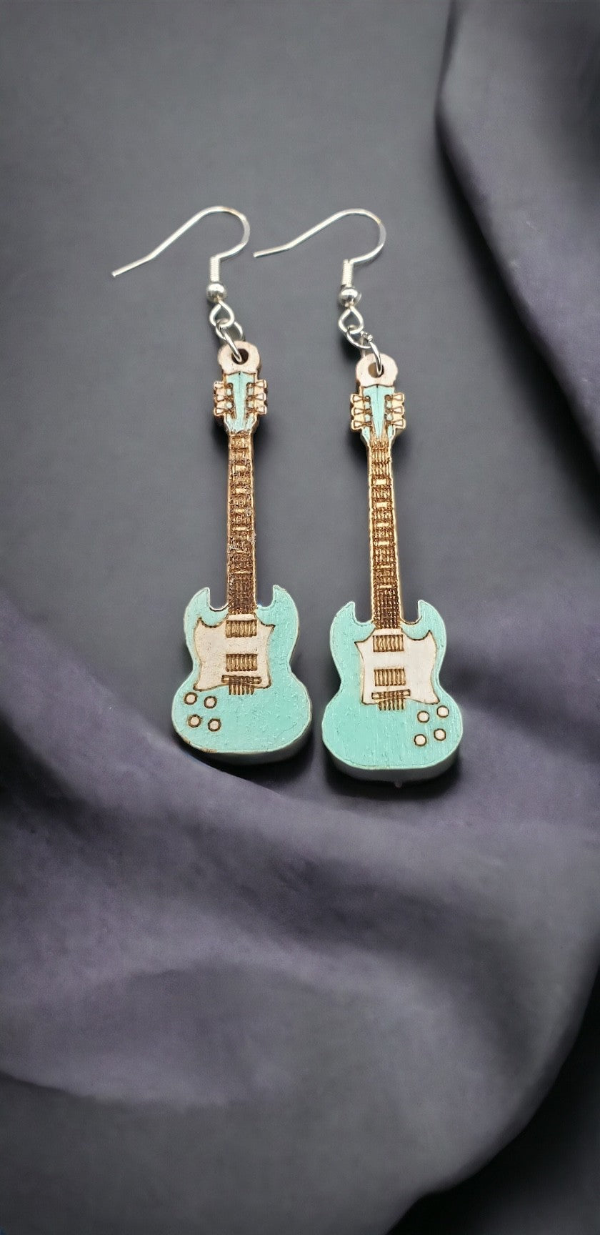 Strat Electric Guitar Dangling Earrings