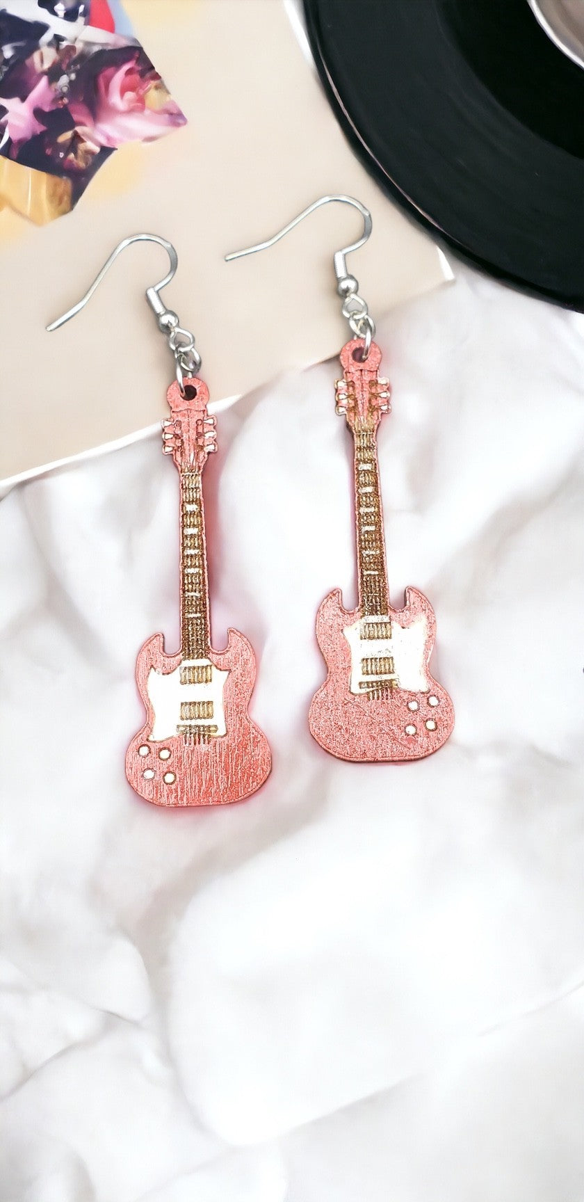 Strat Electric Guitar Dangling Earrings