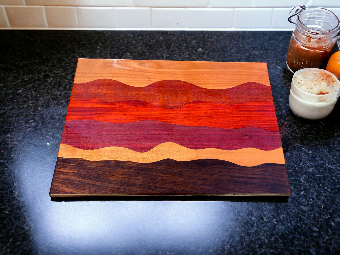 Custom Mountain Landscape Cutting Board, Large