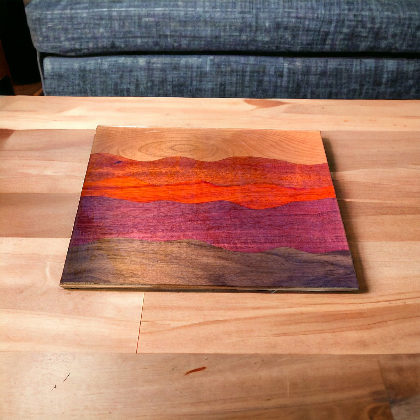 Custom Mountain Landscape Cutting Board, Large