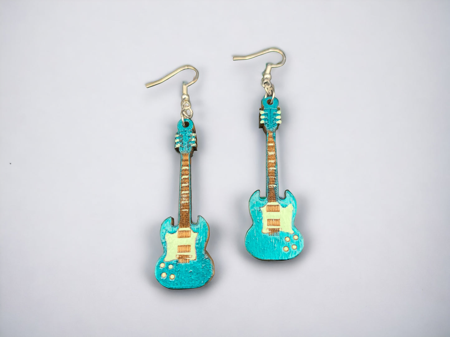 Strat Electric Guitar Dangling Earrings