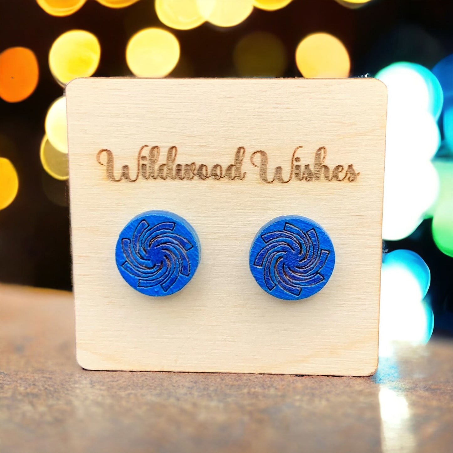 Geometric Swirl Earring Stud, Faux Gauges/Plugs