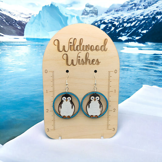 Penguin Dangling Earrings