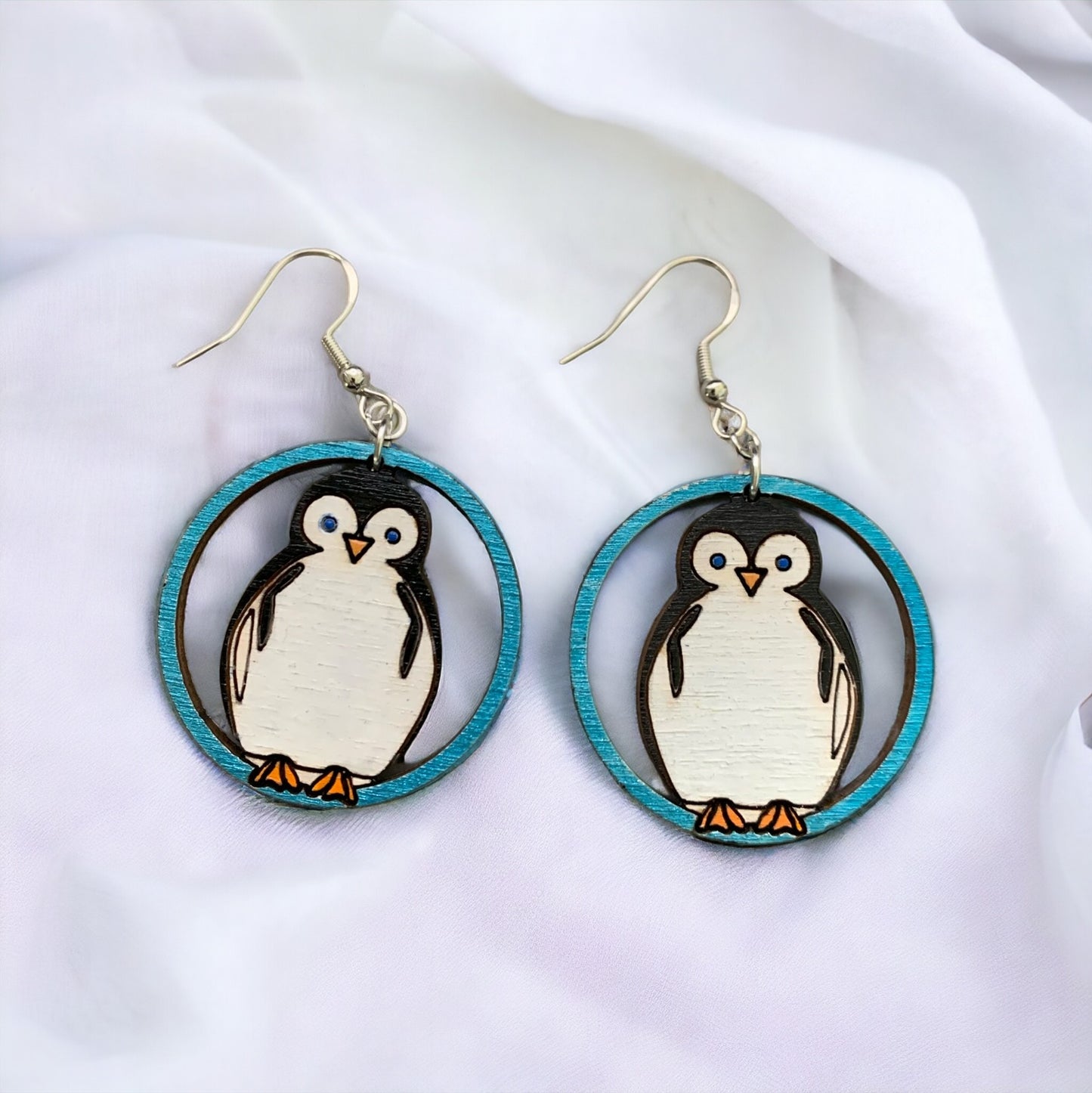 Penguin Dangling Earrings